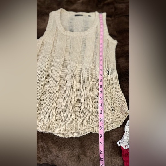 Cyrus Crochet Mesh Knit Vest Tank Bathing Suit Cover - Picture 7 of 16